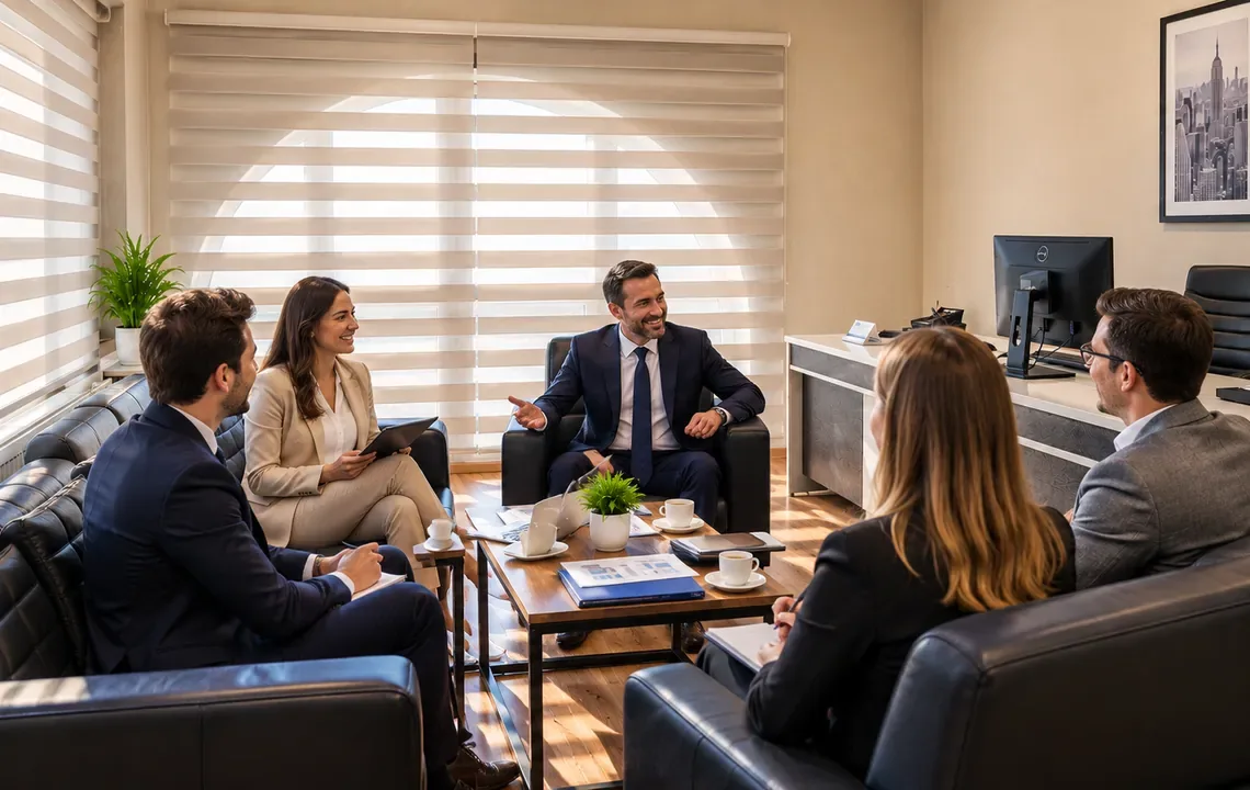 Balgat şubesi bekleme alanında misafir ağırlama
