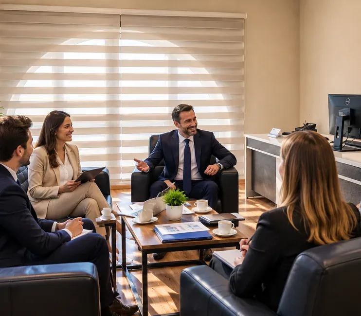 Balgat şubesi bekleme alanında misafir ağırlama